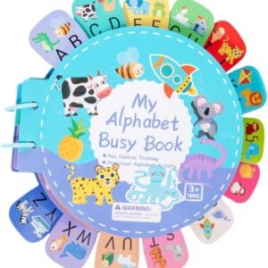 My Alphabet Busy Book for Preschool, Educational Activity Book with Pen Control Training, Ages 1+, 25.5 cm