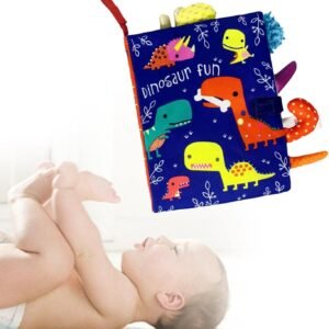 Alternative view of Toy Soft Cloth Book Sound Paper Teethers Animal Theme for Car Seat Learning Toy Tyrannosaurus Rex Developmental Baby Toys