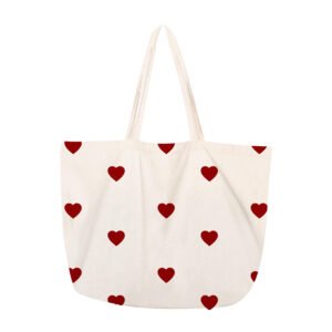 Heart Print Tote Bag